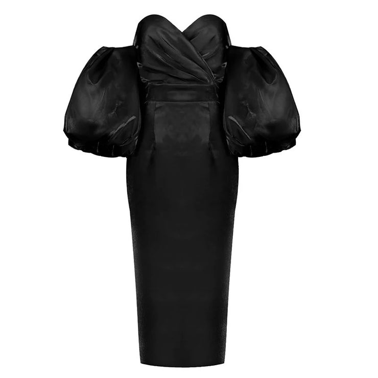 puff sleeve satin dress h&m-pu-puffy sleeve prom dress-puffy sleeve prom dress ball gown-marsen puffy sleeve prom dress-black prom dress, dresses for women summer, dresses for women party