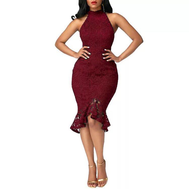 Sleeveless Lace Dress | NCFashions | |curvy dress| slim girl dress