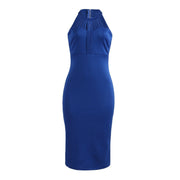 Blue Sleeveless Dress-NCFashions