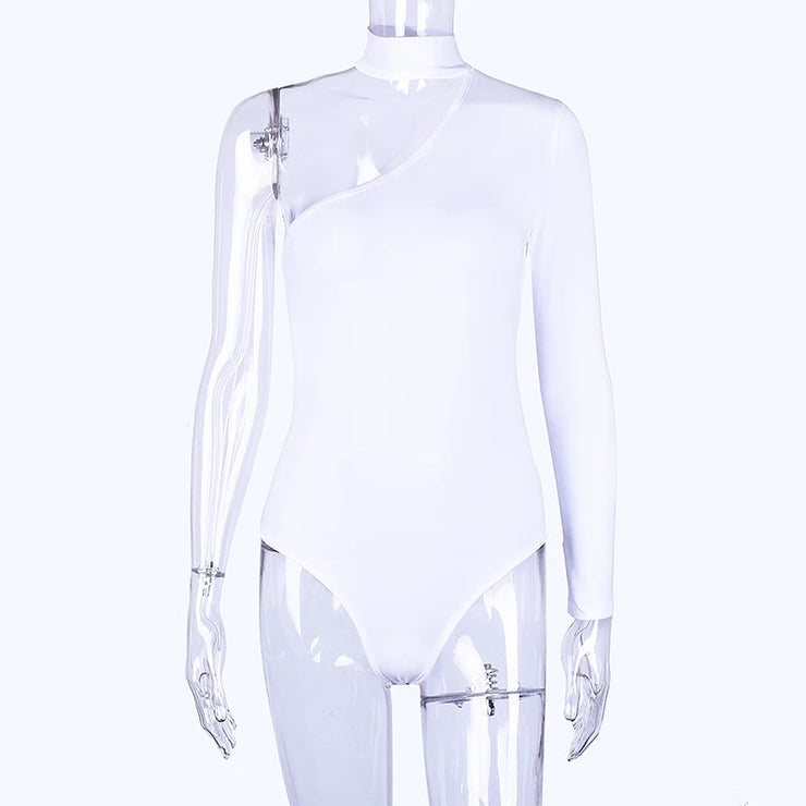 White One Shoulder Bodysuit