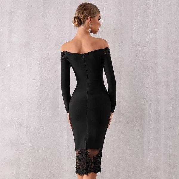 Classy Long Sleeve Bandage Dress | NC Fashions