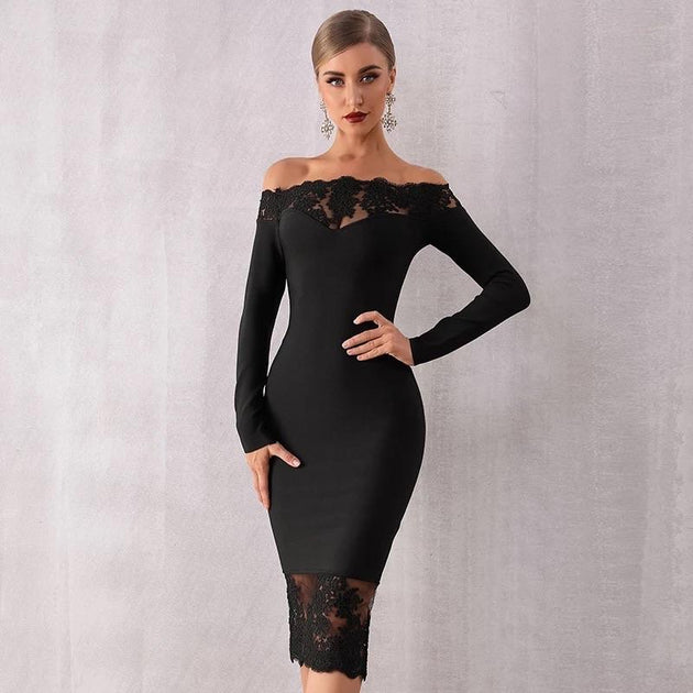 Classy Long Sleeve Bandage Dress | NC Fashions – NCFashions