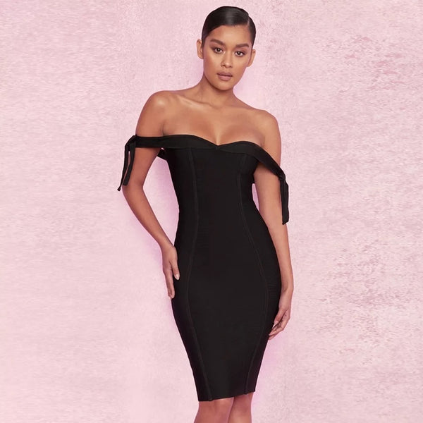 Sexy Off Shoulder Dress | Black Dress | NCFashions