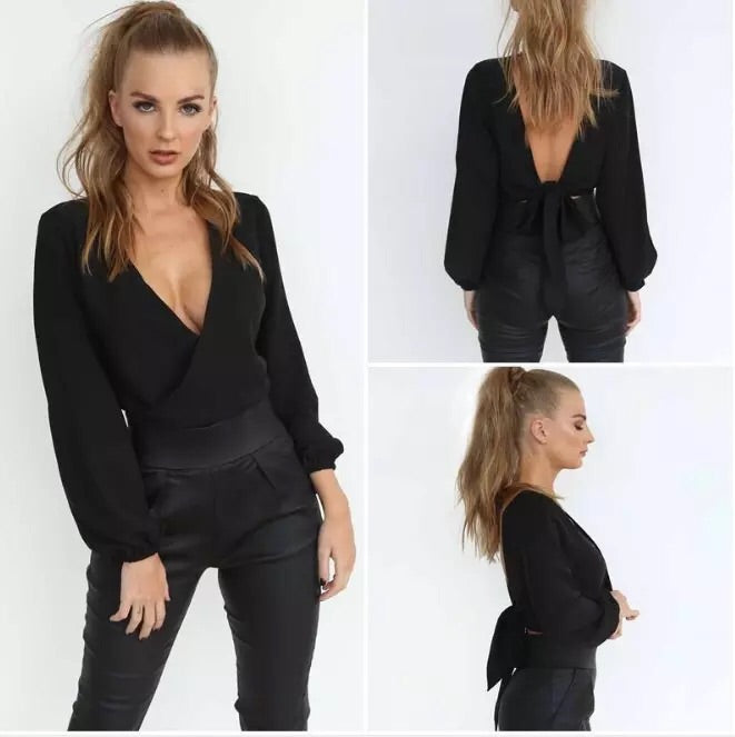 sexy long sleeve blouse