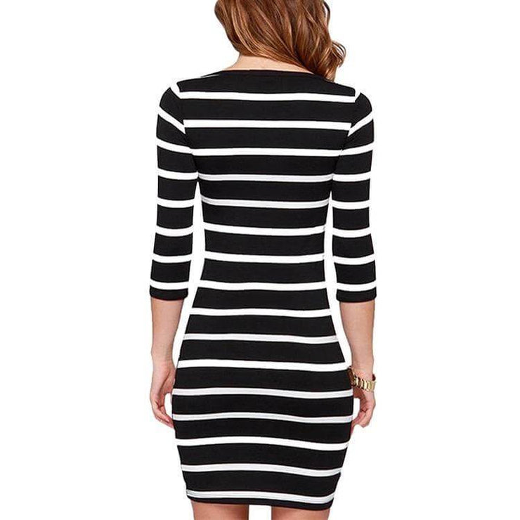 Black And White Stripe Dress 